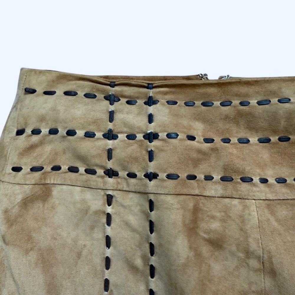100% Goat Suede Pencil Skirt - Picture 3 of 8
